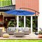 Costway 10FT Patio Offset Hanging Umbrella Easy Tilt Adjustment 8 Ribs Backyard Burgundy\Beige\Tan\Blue